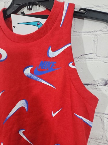 Nike Slim Fit Running Tennis Yoga Tank Girls Large Red DA1404-657 - New - Picture 4 of 9