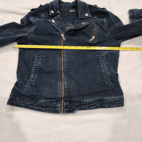 Hudson Girls Denim Moto Jacket, size XL - Picture 3 of 10
