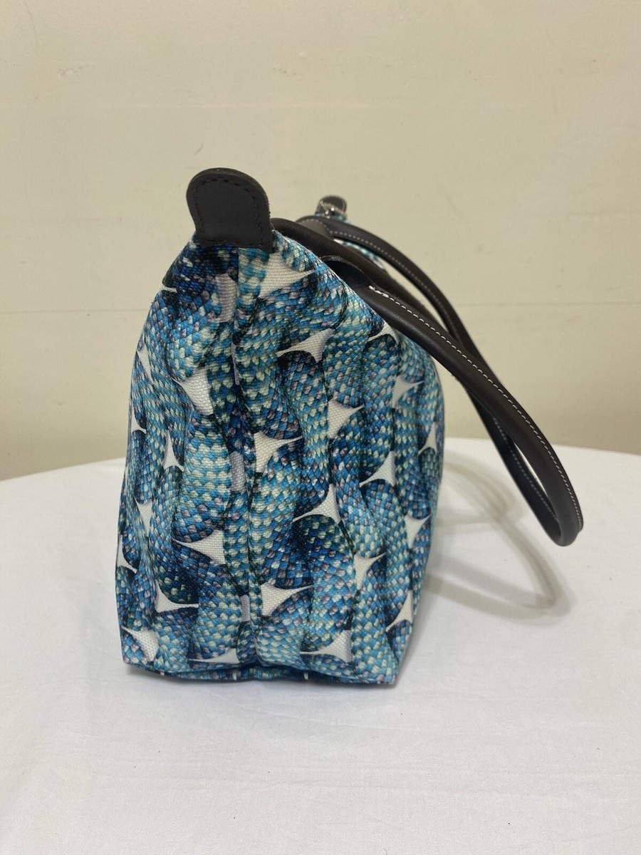 Longchamp Le Pliage Surf & The City Canvas Medium Tote Blue