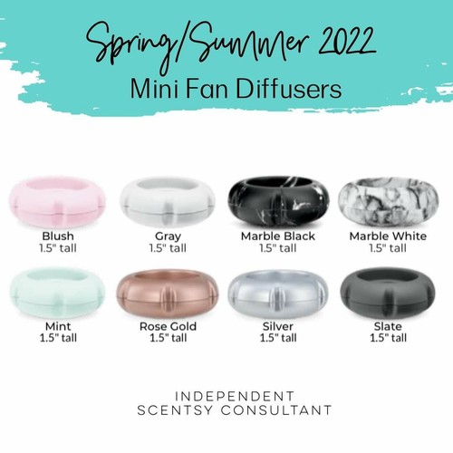 SCENTSY ESSENTIAL OIL Harvest, Holiday TIN 3PK MINI FAN diffusers YOU PICK SCENT - Picture 73 of 114