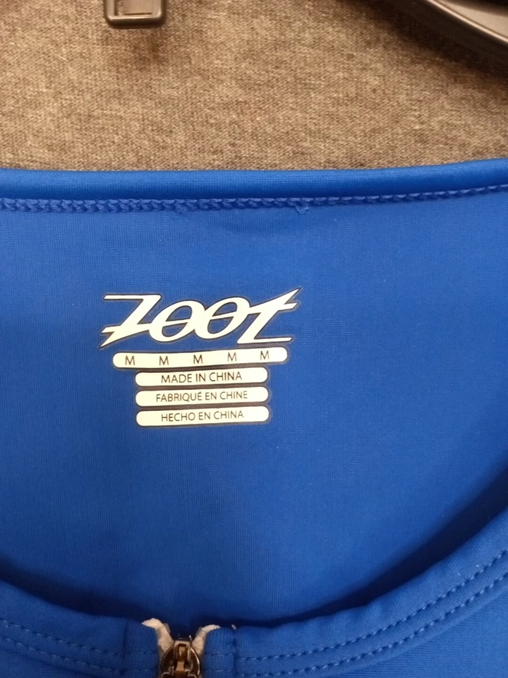 Zoot Cycling Wind Vest Medium 1/2 Zip Blue - Image 3 of 4