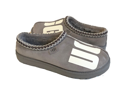 Ugg Men\'s grey shearling Slippers mens 9 UGG MEN TASMAN DARK GREY GRAY SHEARLING LINED SHOE US 9 / EU  main image 2