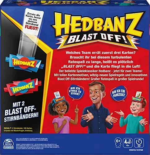 Spin Master 6063769 Hedbanz Blast Off Familienspiel Ratespiel Gesellschaftsspiel - Bild 4 von 4