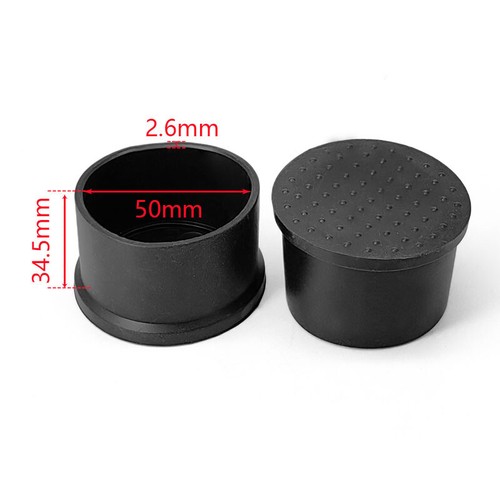 6mm - 80mm PVC Gummi Kappe Schwarz Rund Rohrkappen Stuhlbeinkappen Endkappen - Picture 26 of 31