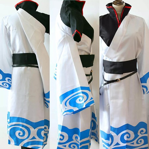 Gintama Gintoki Sakata Halloween Anime Costume Cosplay Japanese Kimono - Picture 3 of 7