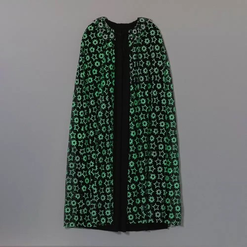 Hyde & EEK! Boutique Glow in the Dark Star Printed 48" Long Halloween Cape #4659 - Picture 3 of 8