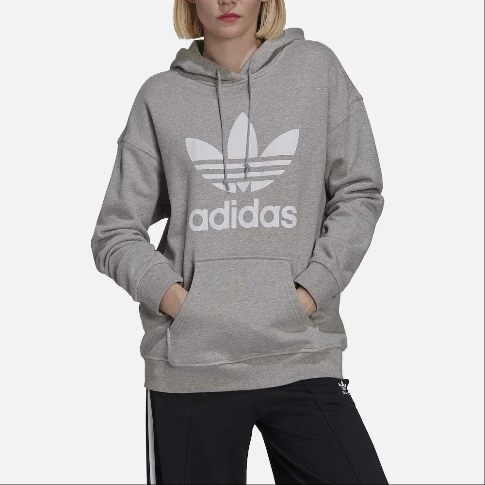 Felpa adidas hotsell grigia con cappuccio