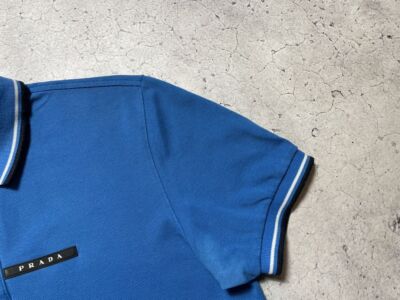 トップス 90s prada polo shirt (L) dark navy 90s Prada polo shirt (size L) dark navy