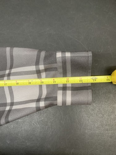 BYLT Premium Basics Coastal Over Camicia Uomo Grigio Plaid Shacket Large - Foto 9 di 9