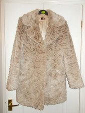Ladies M&co Faux Fur Coat Jacket Size 12 Uk 40 Eur Vgc