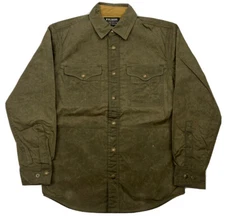 Filson Bushwax Jac Shirt 20137078 Waxed Oil Otter Olive Green Jac-Shirt CC Dark