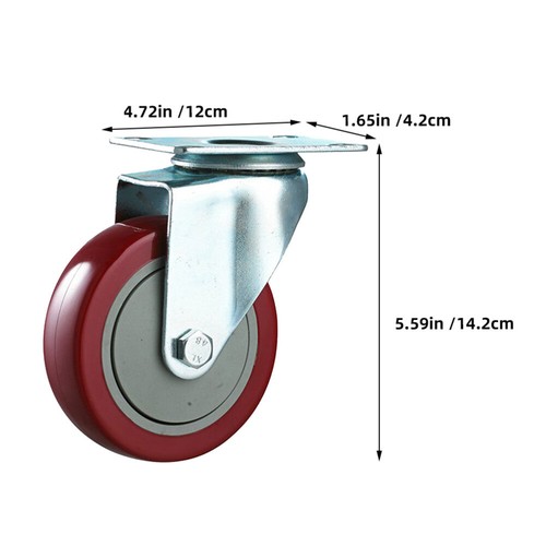 2 PCS Furniture Wheels Workbench Casters Wheels Wheels Furniture - Picture 7 of 12
