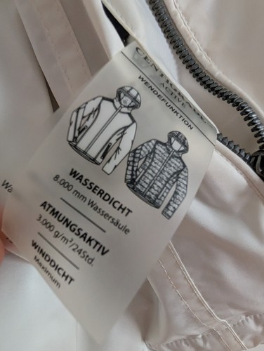 CENTIGRADE Active Damen Regenjacke Wendefunktion Wasser-/Winddicht weiß Größe 44 - Bild 8 von 8