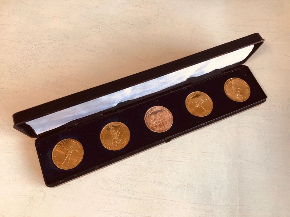Medaille Sammelserie Leichtathletik Von Merkur + USA Presidential Sammlerbox - Bild 4 von 4