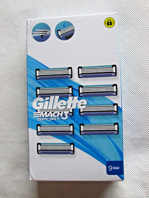 Gillette  Mach3 Sport  9 Stück Rasierklingen Neu und OVP