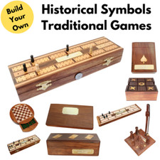 Historical Symbols Traditional Wooden Games With Free Engraving