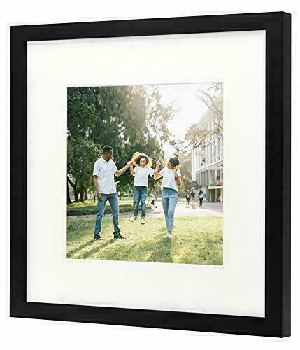 Set of 3 12x12 Wood Picture Frame Collection with Mat & Real Glass for 8x8 Photo - Picture 2 of 6