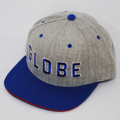 GLOBE IDAHO STARTER MELIERT GRAU ROYALBLAU DRUCKKNOPFLASCHE DRUCKKNOPFLASCHE MÜTZE KAPPE