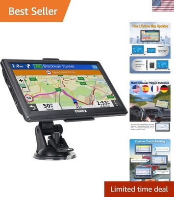 Customizable 7'' GPS Navigator for Commercial Drivers - Alerts & Updates Included
