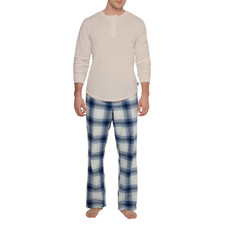 Eddie Bauer Men's 2-Piece Flannel Pajama Set Size XS Grey