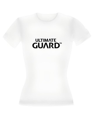 GW947b Ultimate Guard Girlie T-Shirt Wordmark Weiß Größe L Neu & OVP