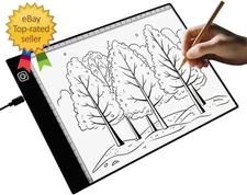 A5 LED Light Box for Tracing and Drawing - Ultra Thin Adjustable Light Table, US