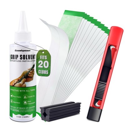 Grip Repair Kit for Regripping Golf Club Tapes, Solvent, Hook Blade,Clam