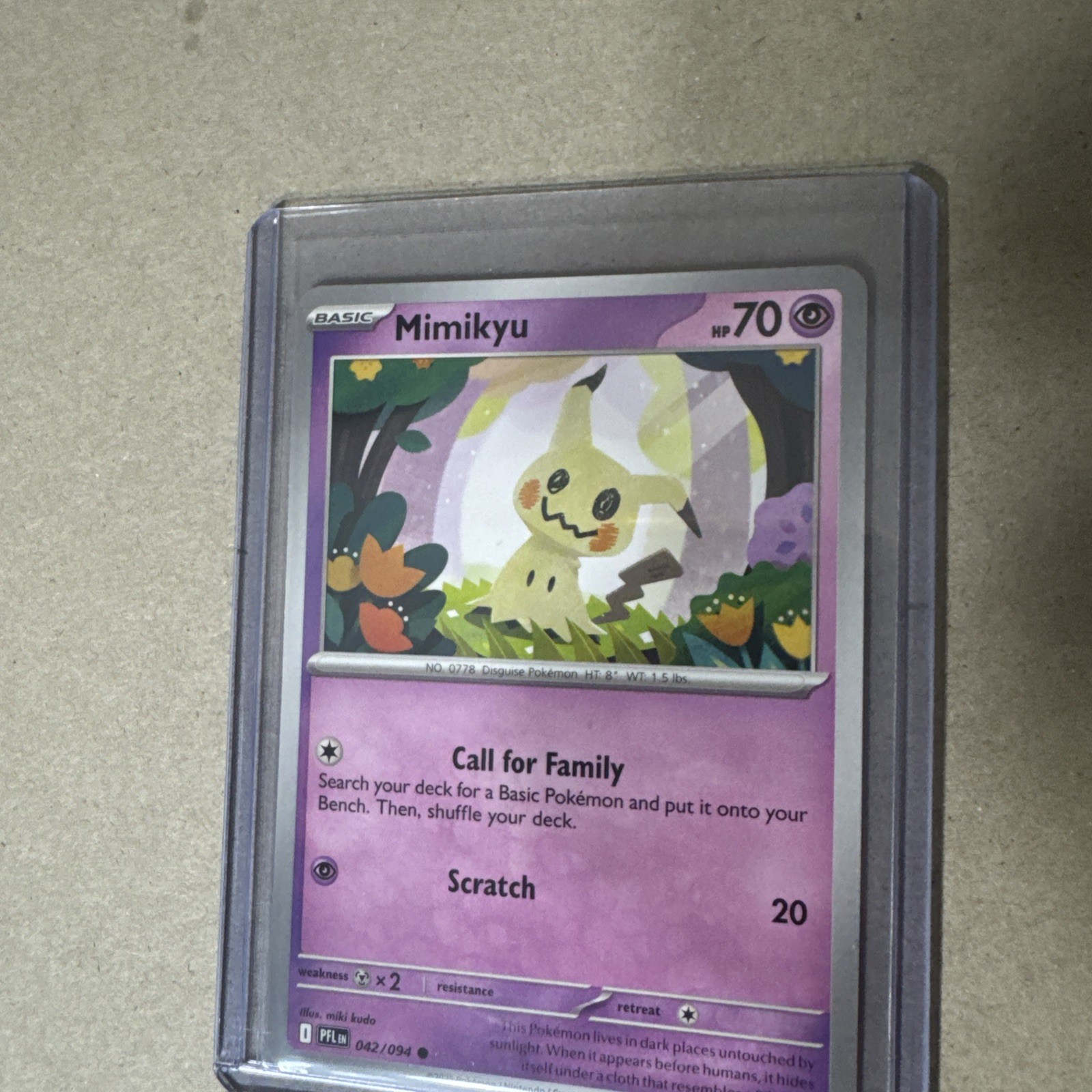 Pokemon Mimikyu Normal Common ME02: Phantasmal Flames 042/094 NM