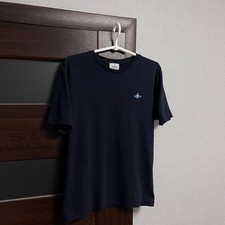 Vivienne Westwood Embroidered Orb Logo T-Shirt Navy Blue Men's Size L