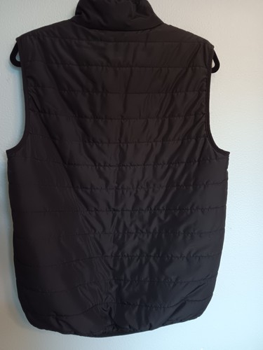 Chaps Small Black Quilted Zip Up Vest - Picture 2 of 8