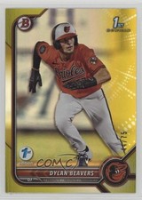 2022 Bowman Draft 1st Edition Yellow Foil 44/75 Dylan Beavers #BD-160 14dq