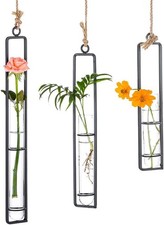 Glass Propagation Station Test Tube Vases Clear Glass For Cuttings Buds Greenery