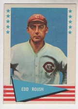 EDD ROUSH 1961 FLEER BASEBALL GREATS VINTAGE CARD #72 CINCINNATI REDS