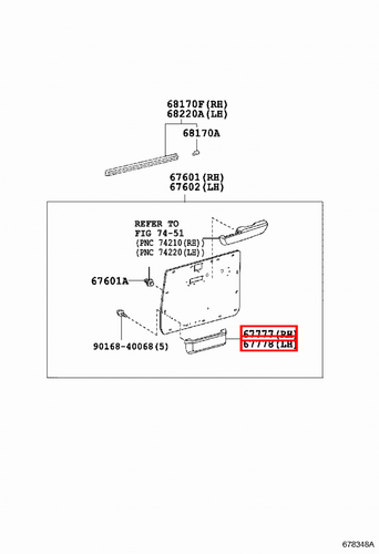 Genuine Toyota LandCruiser HZJ71 HDJ79 Front RH LH Door Trim Map Pocket Grey - Picture 10 of 10