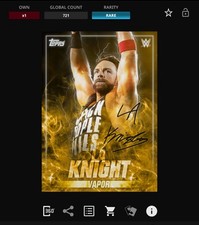 DIGITAL Topps WWE Slam 25 - VAPOR Gold Signature - LA KNIGHT