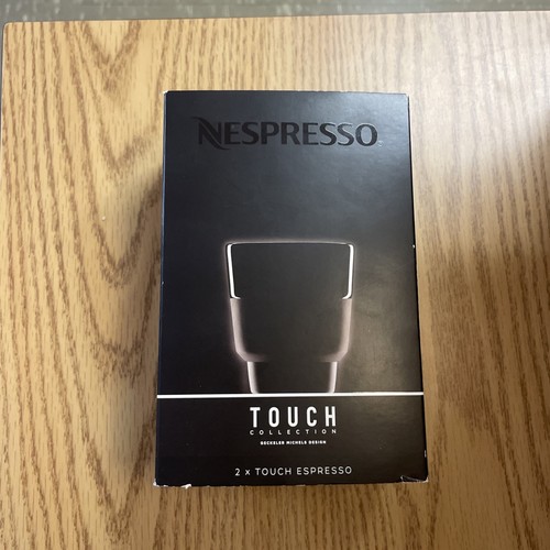 Nespresso Touch Collection 2x Espresso Cups Geckeler Michels Design Black