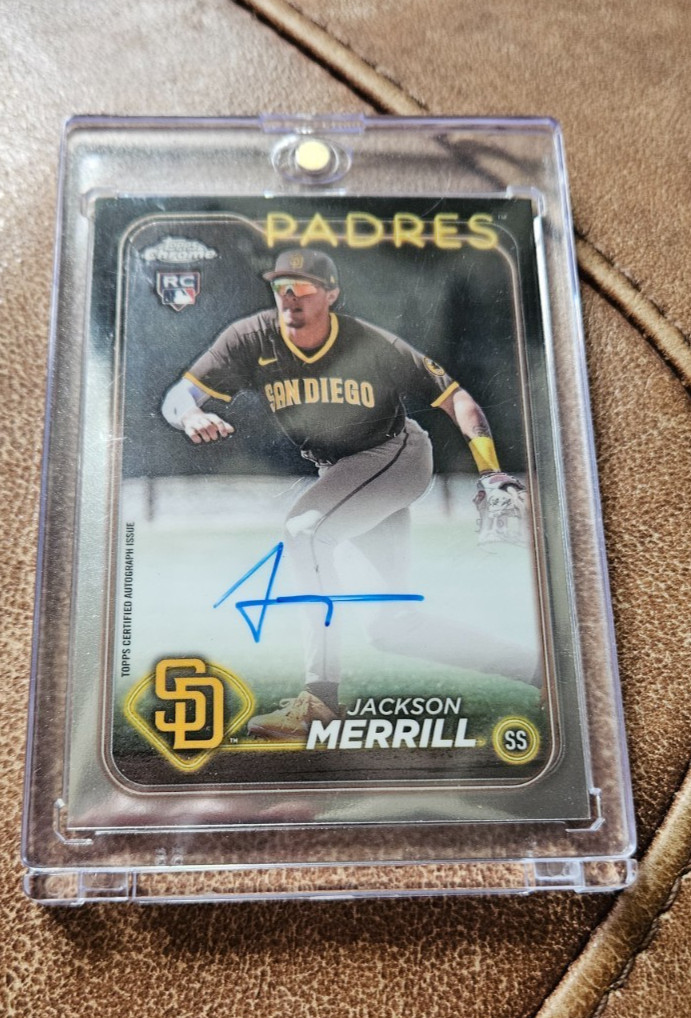2024 Topps Chrome Jackson Merrill Rookie RC Auto San Diego Padres #RA-JME