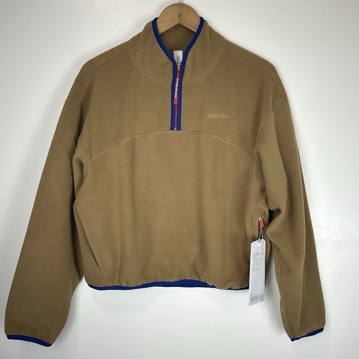 Lululemon Tumbled Fleece Half-Zip Jacket Camel Brown Riverside 