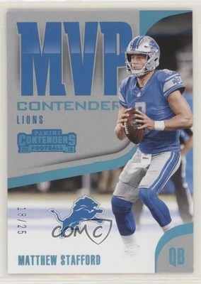 2018 Panini Contenders MVP Platinum 18/25 Matthew Stafford #MVP-7 04br