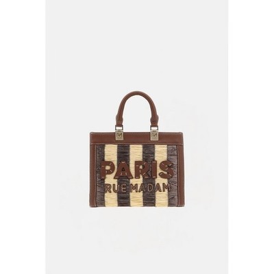 199,00   DAMEN SCHULTERTASCHE RUE MADAM PARIS 1572 STREIFEN/LEDER P/E 2026