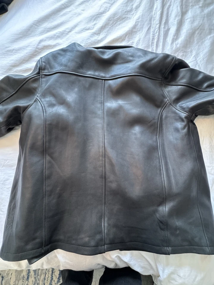 Chaqueta de chaquetón de cuero pesado Hudson, forro extraíble Foto 4 de 4