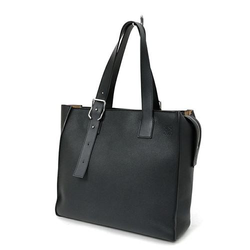 LOEWE Buckle Zip Tote B692K99X03 Calf Black #030