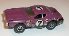Autoworld Xtraction Slot Car Purple Dodge Battery Tested Runs Well