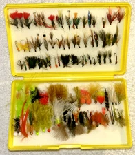 100 Trout Flies Selection of Various Patterns and Sizes of Nymphs & Wet Flies