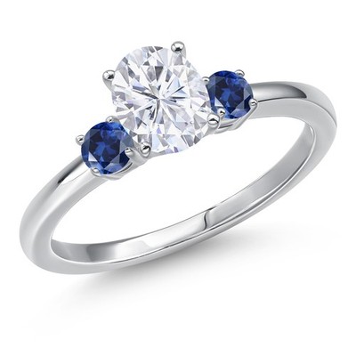 14K White Gold Ring Set with Forever One GHI Moissanite from Charles & Colvard