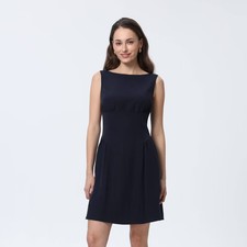 Women's Cinch Waist Mini Dress - A New Day Casual Fashion Navy Blue