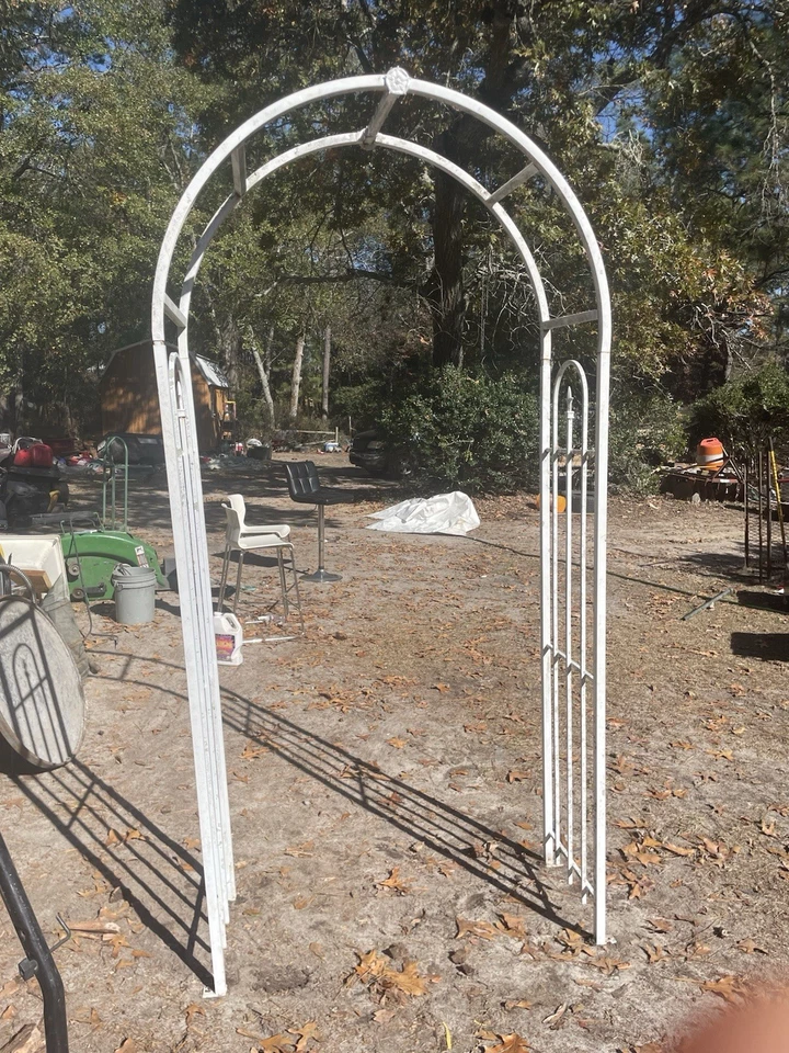 金属花园拱门架攀爬玫瑰植物 — 第 3/4 张图片