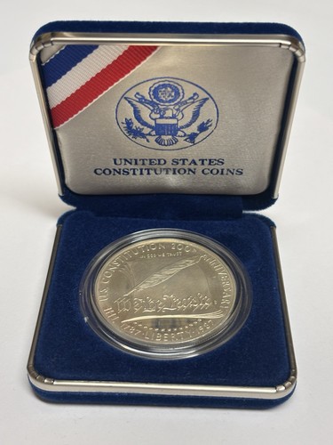 1987 S United States Constitution Silver Dollar 
