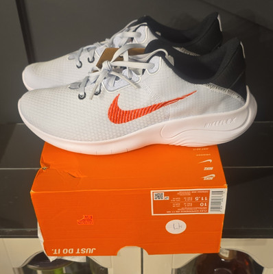 Nike Flex Experience Run 11 White Black Orange Low Top Men's Running Sneaker
