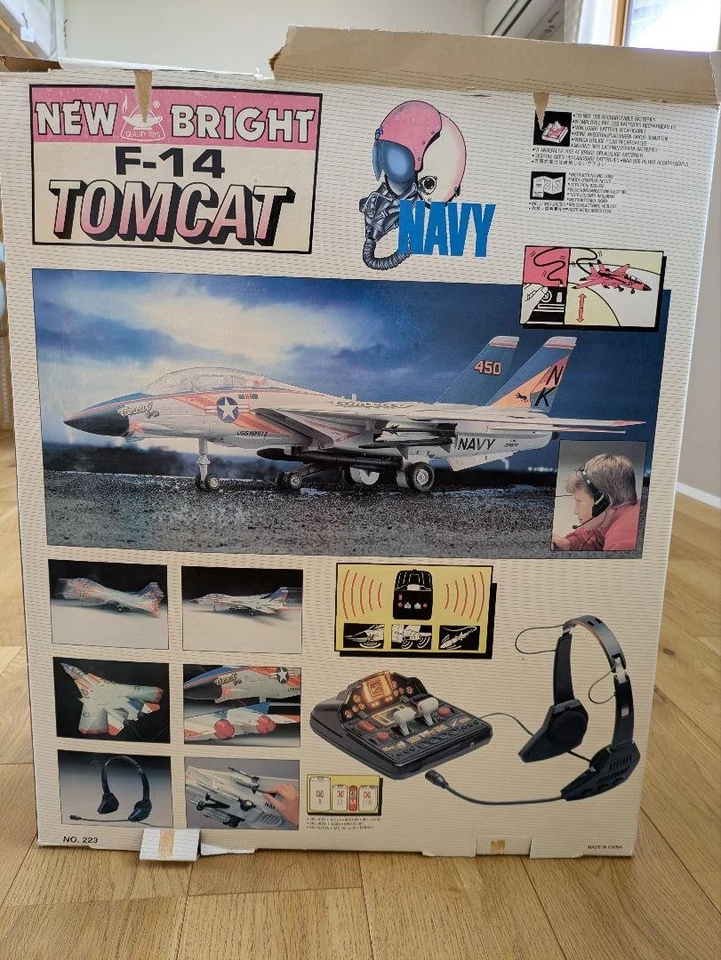 New Bright F-14 Tomcat Radio Control Rc Airplane Vintage Toy 30+ Years Old - Image 2 of 4